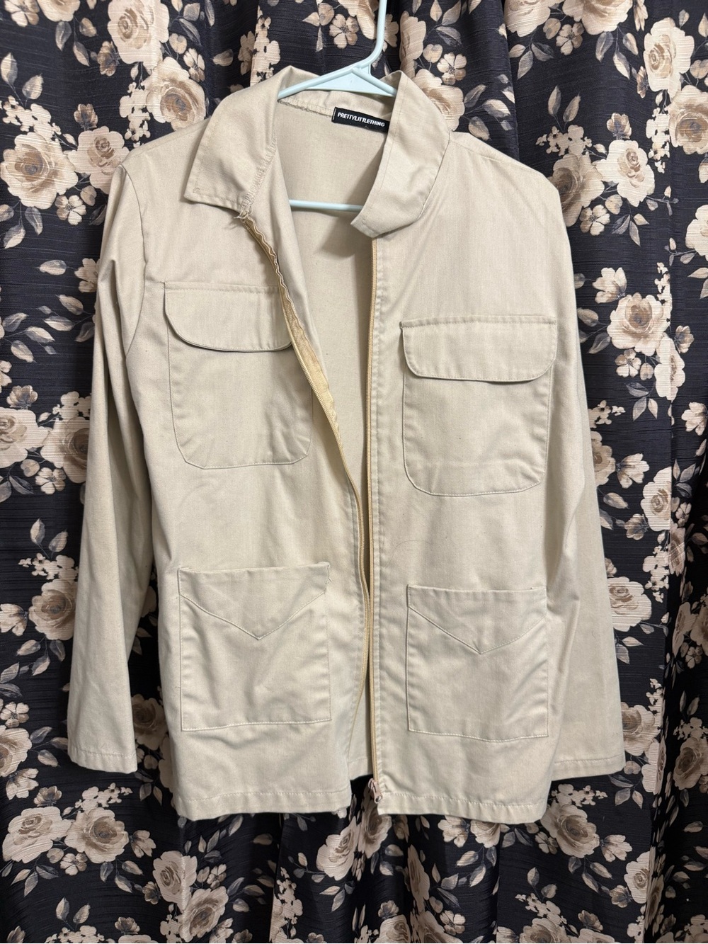 PrettyLittleThing Light Beige Utility Jacket
